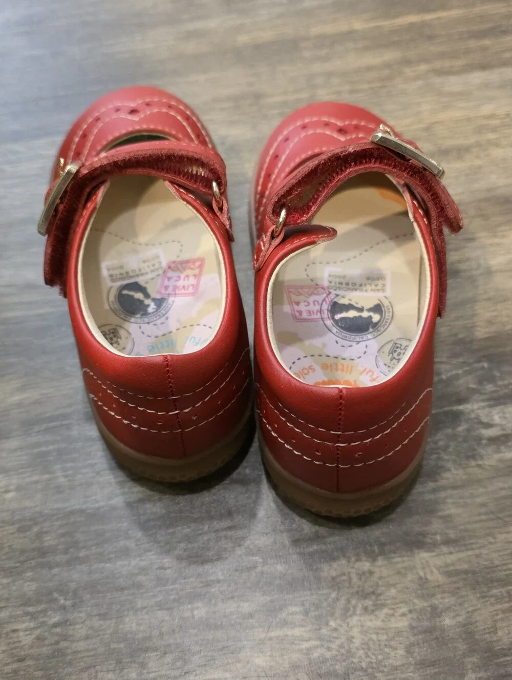 Livie & Luca Size 8 Toddler Red Mary Jane Shoes Fall School Christmas